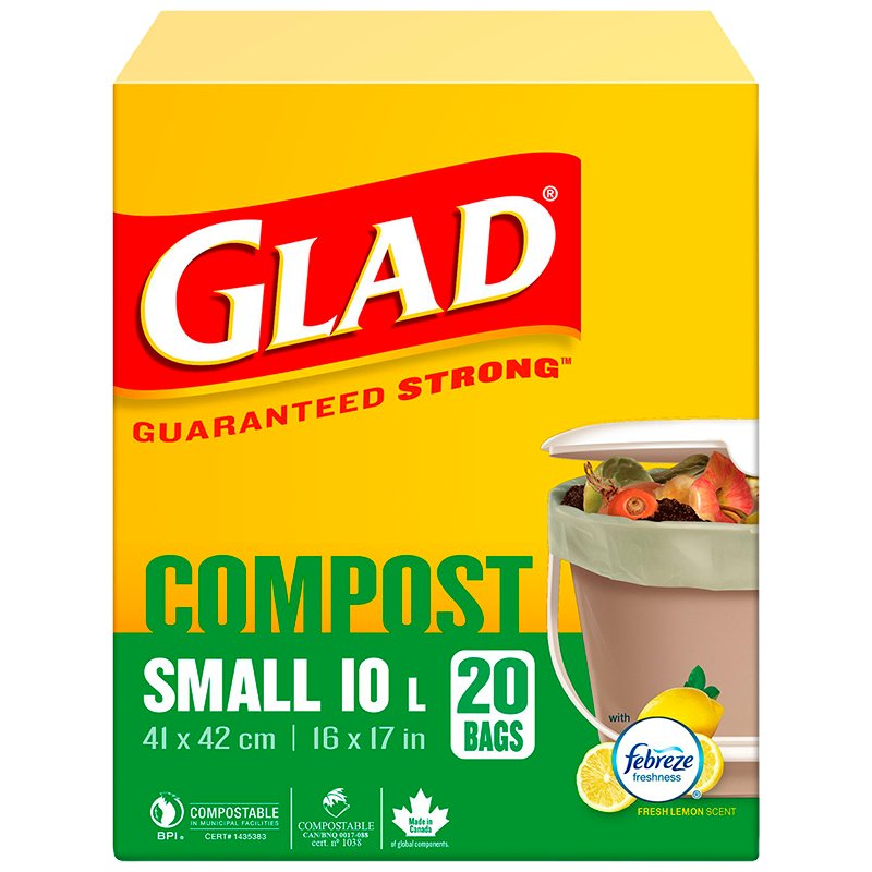 Glad Compostable Bag Small Fresh Lemon (20's)