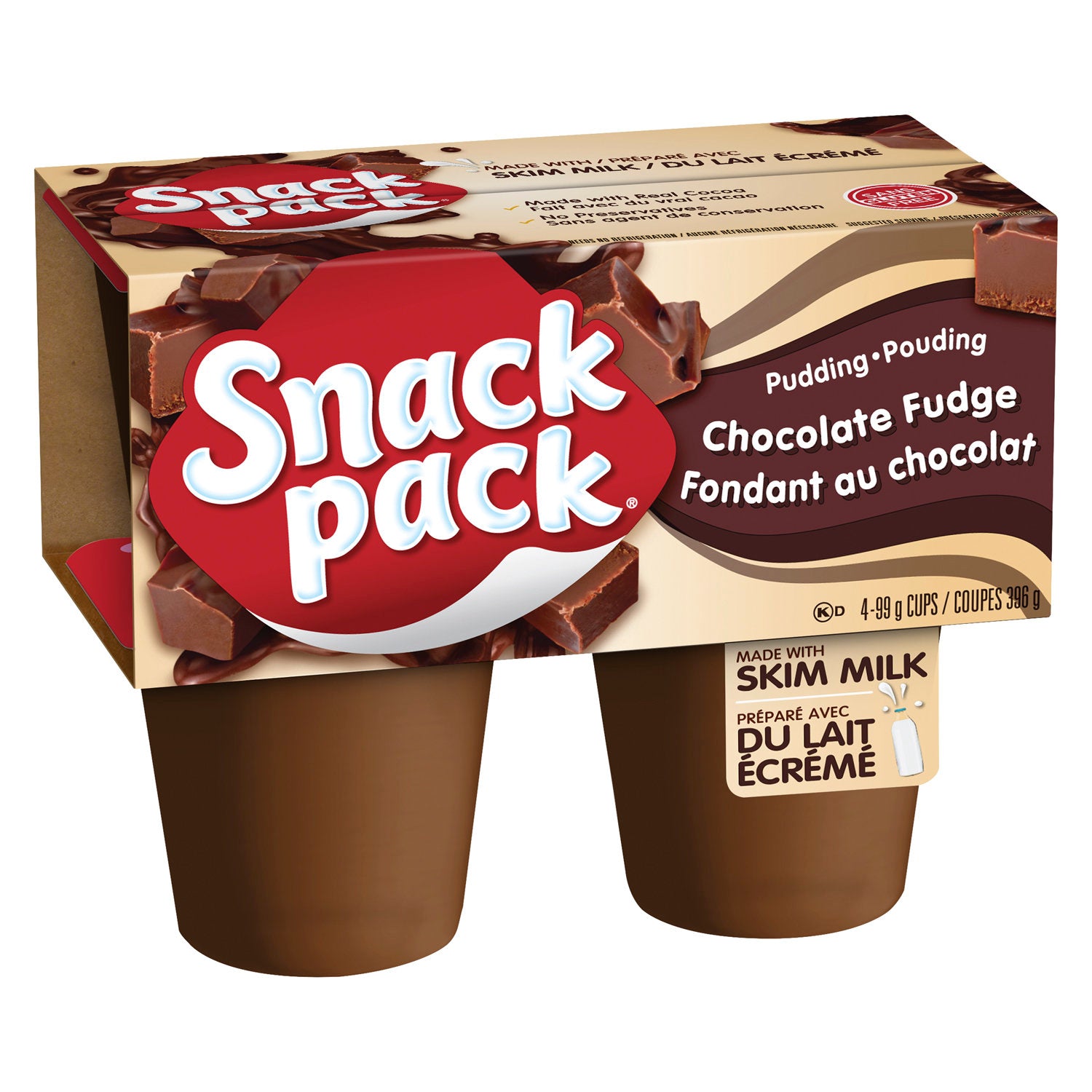 Hunt's NSA Chocolate Puddings Snack Pk (4's)