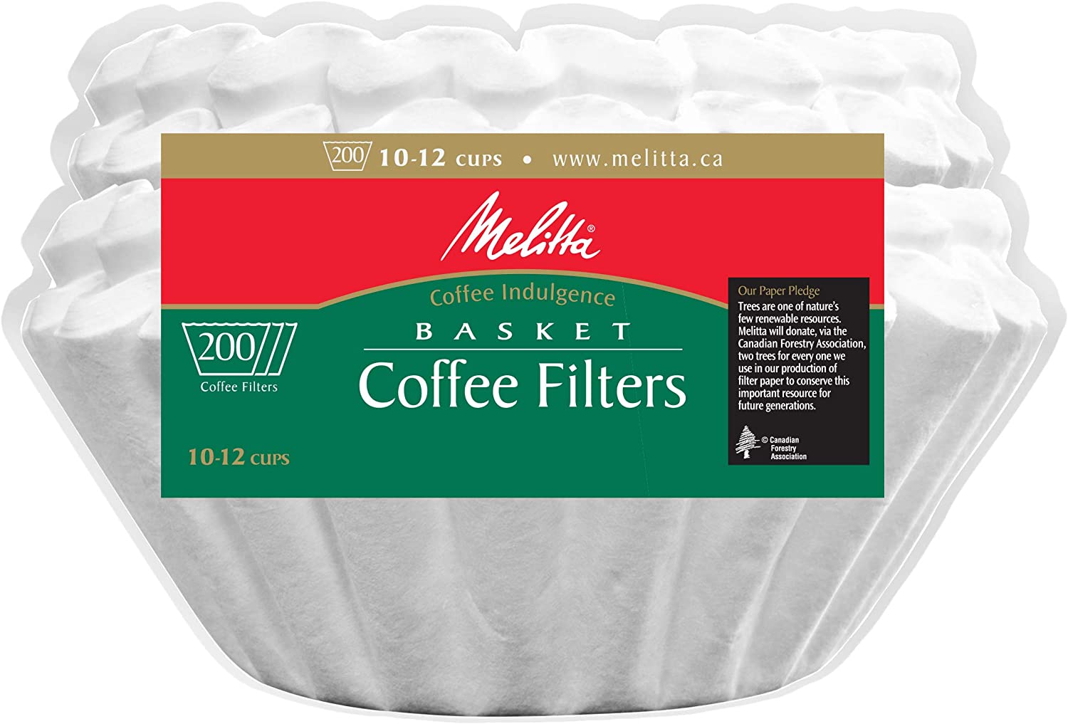 Melitta 篮式咖啡滤纸 10-12 杯（100 片）