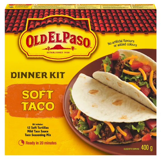 Kit dîner pour tacos moelleux Old El Paso (400 g)