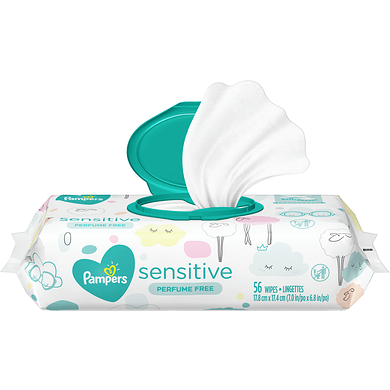 Pampers Baby Wipes Sensitive 1X Pop-Top (56s)