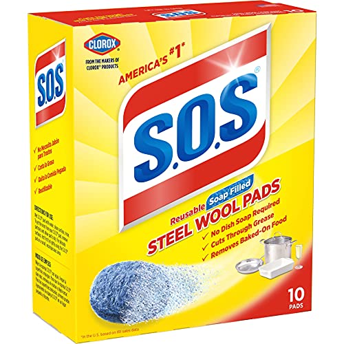 Tampons de savon en laine d'acier SOS (lot de 10)