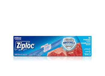 Ziploc 品牌滑动袋冷冻袋 大号（10 支）